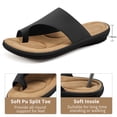 thumbnail image 6 of Ablanczoom Sandals Women Slides Shoes: Toe Loop Flats Sandals for Summer Beach Shoes with Memory Foam, 6 of 8