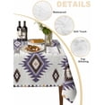 thumbnail image 2 of Purple Aztec Table Cloth, Southwest Boho Abstract Gray Geometric Waterproof Tablecloth for Rectangle Tables, Reusable Washable Fabric Table Cover for Restaurant Kitchen Dining Tables 54"x108", 2 of 6