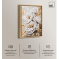 thumbnail image 3 of Art Remedy Elegant Flower Art Canvas, 24" x 36", Gold Frame, Blooming in the Golden Mist, 3 of 7