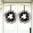 thumbnail image 4 of WWC Halloween Wreath, 24 inch Pumpkin and Black Bare Branch Wreath, Gothic Halloween Decor Twig Wreath for Front Door Party Porch and Mantel, 4 of 7
