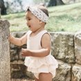 thumbnail image 2 of Douhoow Newborn Baby Girl Sleeveless Romper Solid Color Ruffle Jumpsuit Sunsuit Outfit 0-24M, 2 of 8