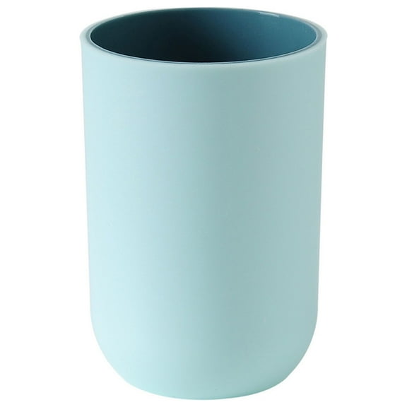 Firefly Hope 2Pcs Durable Plastic Bathroom Cups (2-Pack) – Unbreakable, Reusable Tumblers with Toothbrush Holder Function-Blue
