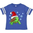 thumbnail image 3 of Inktastic Christmas Turtle in with Santa Hat and Snowflakes Boys or Girls Toddler T-Shirt, 3 of 5