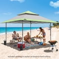 thumbnail image 3 of EAGLE PEAK 13 x 13 ft Pop-up Outdoor Canopy Auto Extending Eaves (169 Sqft of Shade) Gray, 3 of 10