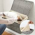 thumbnail image 4 of Cesta de Almacenamiento, Cesta de Lavandería de 65 L con Tapa, Bolsas de Tela Extraíbles y Asas, Plegable, para Lavadería, Dormitorio, Mantas, Ropa, Sala de Estar, 4 of 9