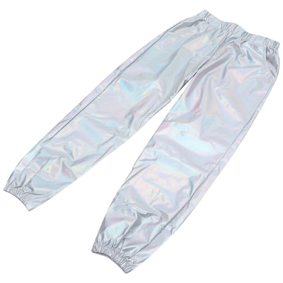 Beaupretty Rave Outfit Women Pants Silver Spandex for Special Events 1Pcs
