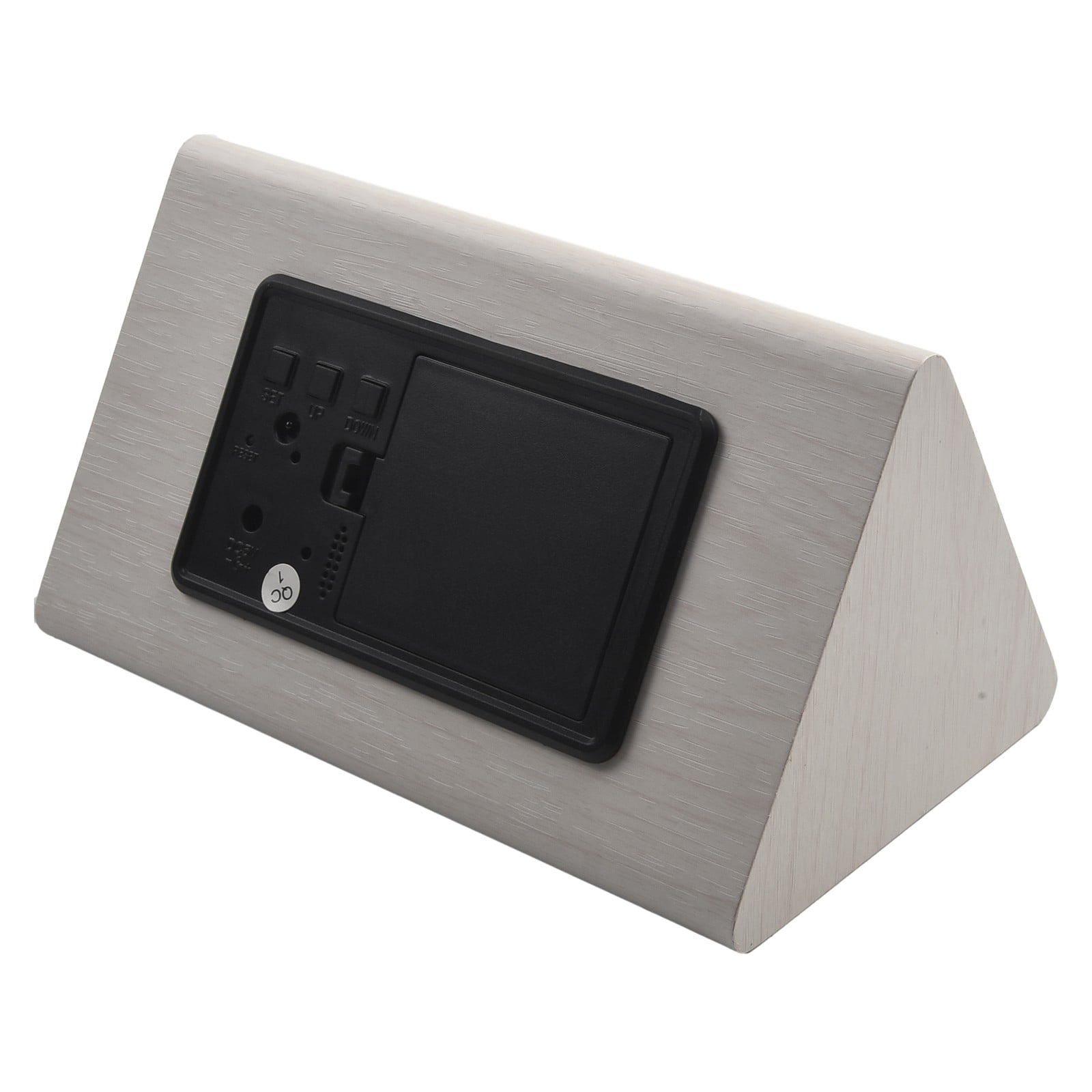 KDJ Wooden Digital Alarm Clock Temperature and Humidity Clock Wooden Clock - for Home Decor