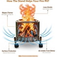 thumbnail image 4 of FEBTECH - Adjustable Fire Pit Stand for 15-27" Fire Pits | Powder Coated | Heavy Duty Rolling Stand for Solo Stove Ranger, Bonfire & Yukon for Camping and Patio, 4 of 9