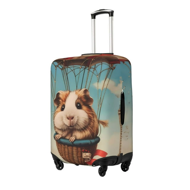 Fotbe Hot Air Balloon Guinea Pig Funda Protectora para Equipaje, Antirrayones y Resistente a la Suciedad, Compatible con Maletas de 18 a 32 Pulgadas-Small