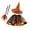 Orange, variant on REDARER Girls Halloween Witch Cosplay Bat Print Mesh Tulle Skirt Set with Witch Hat and Toy Broom for Halloween Party Cosplay Dress Up Outfit,6-7 Years