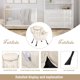 thumbnail image 5 of Beige moderno lounge chair con ottoman - oversized accent chair con folding footrest para comfortable reading in living y bedrooms, 5 of 9
