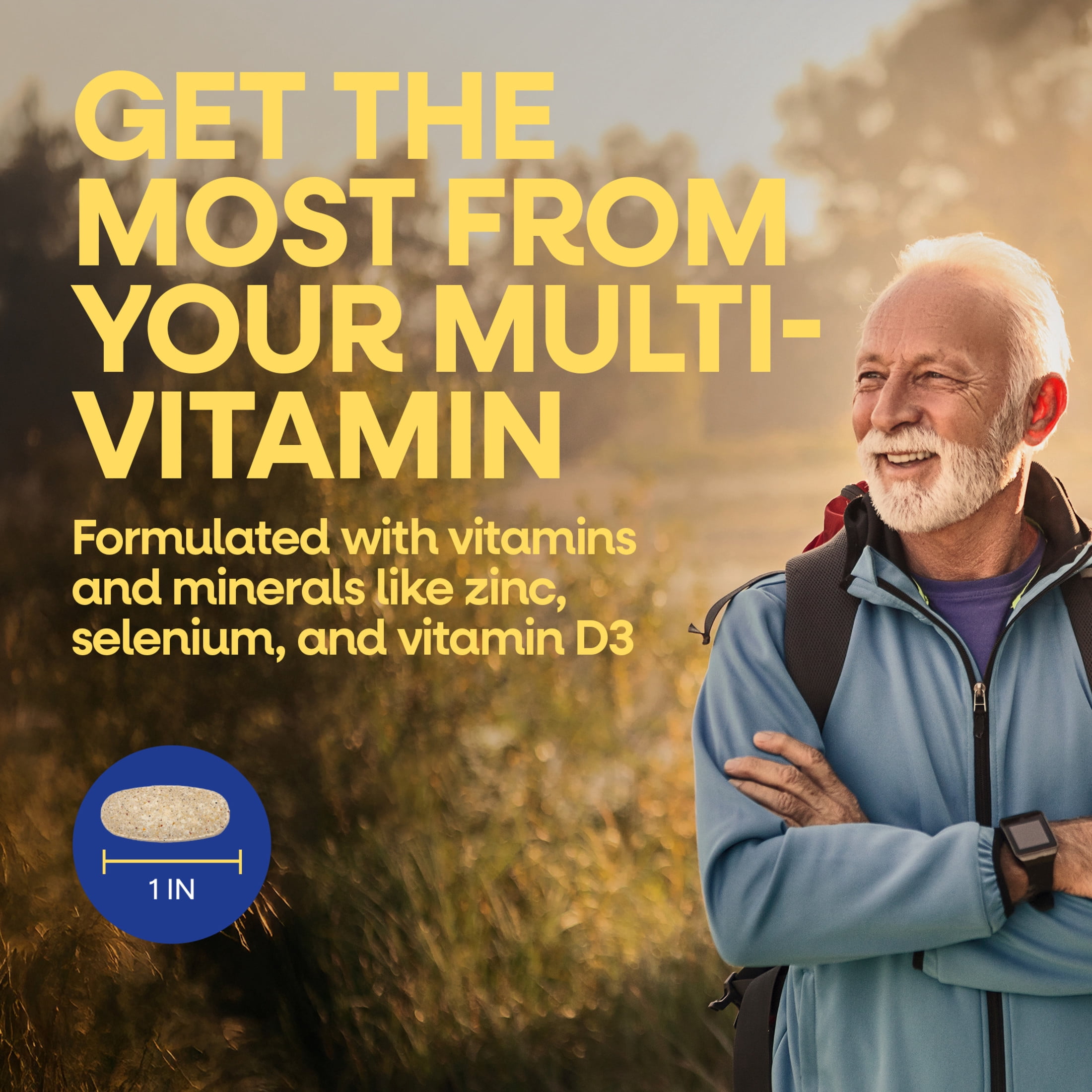 Nature's Way Alive! Men's 50+ Complete Multivitamin Tablets, B-Vitamins, 50 Count