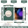 thumbnail image 4 of XYX Case for Xiaomi Pad 7/Xiaomi Pad 7 Pro 11.2 inch with 360 Degree Rotating, Hand Strap, Shoulder Strap, Emerald Green, 4 of 7