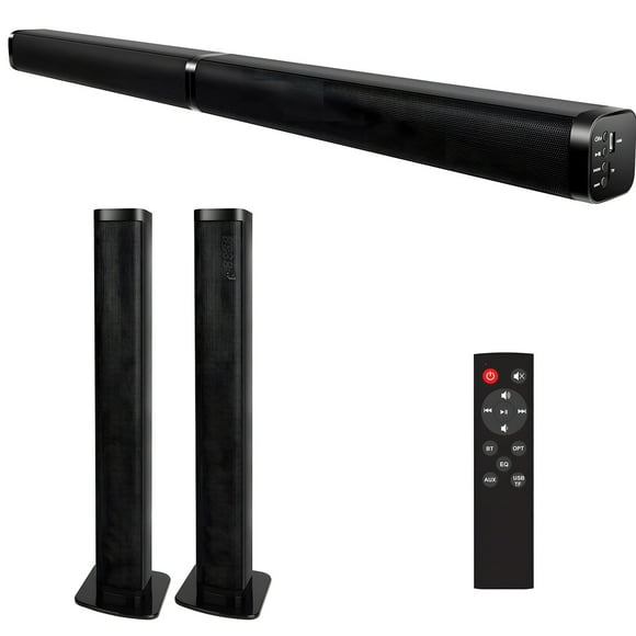 Soundbars for TV 2.0 Channel Bluetooth 5.0 Sound Bar Split in 2 for TV Speaker Home Theater Soundbar Blaster Bar Player 40W Powerfull Speakers for TV Sets