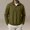 Army Green, variant on WIZUTIZ Men's Solid Color Half Zip Stand Collar Sweatshirt Long Sleeve Casual Sports Top Winter
