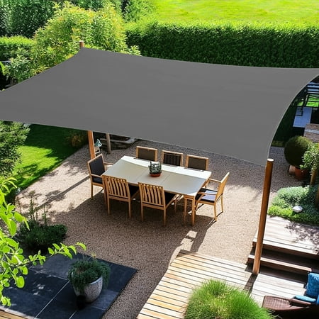 Shade&Beyond 12 X24 Customize Dark Grey Sun Shade Sail Commercial Standard UV Block 185 GSM  Water and Air Permeable  Heavy Duty  Carport Patio Outdoor - (Customized Available)