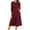 #1Dark Purple, variant on LISTHA Women's A-Line Swing Midi Dress 3/4 Sleeve Casual Formal Saffron L