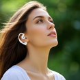 thumbnail image 4 of BotaniNest Open Back Business Headset Wireless Earhook With Microphone For Calls Noise Cancelling Hands Headset LED Display Type C Fast Charging, 4 of 5