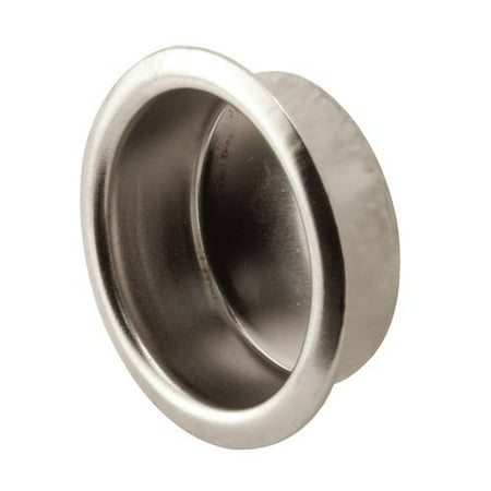 10b Satin Brass Prime-Line Products N 7308 Solid Brass Closet Door Finger Pull, 3/4-Inch, Satin Nickel,(Pack of 4) ()
