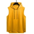 thumbnail image 4 of Agkizg Men's Hooded Tank Top Solid Color Sleeveless Hoodie Casual Sports Vests T Shirt, 4 of 4