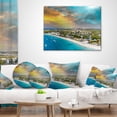 thumbnail image 4 of Designart Panoramic Caribbean Island - Landscape Photography Throw Pillow - 18x18, 4 of 5