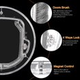 thumbnail image 4 of Pet Door, Cat Flap Door 4 Way Locking Cat Doors for Cats Small Dogs Puppy Weatherproof, 4 of 8