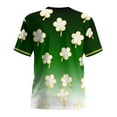 thumbnail image 4 of St Patrick's Day Shirt Men O Neck Printed Short Sleeve T-Shirt Novelty 3D Graphic T Shirts Irish Green Blouse Casual Summer Tops, 4 of 8