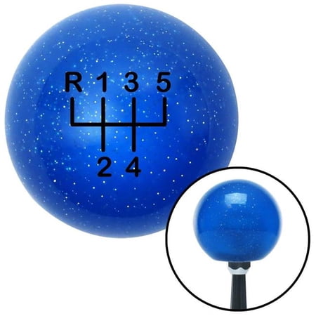 American Shifter Black Shift Pattern 18n Blue Metal Flake Shift Knob with M16 x 1.5 Insert Shifter