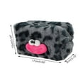 thumbnail image 2 of Unique Bargains 1 Pc Leopard Printing Drawstring Makeup Bag for Vacation Business Travel Plush Grey, 2 of 6