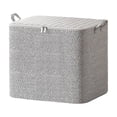 thumbnail image 3 of Fmbmuo Storage Basket Stackable with Lid Fabric for Storage, Minimalist Three Sizes Gray Solid Colors Toy/Clothes Basket for Closet, 3 of 5