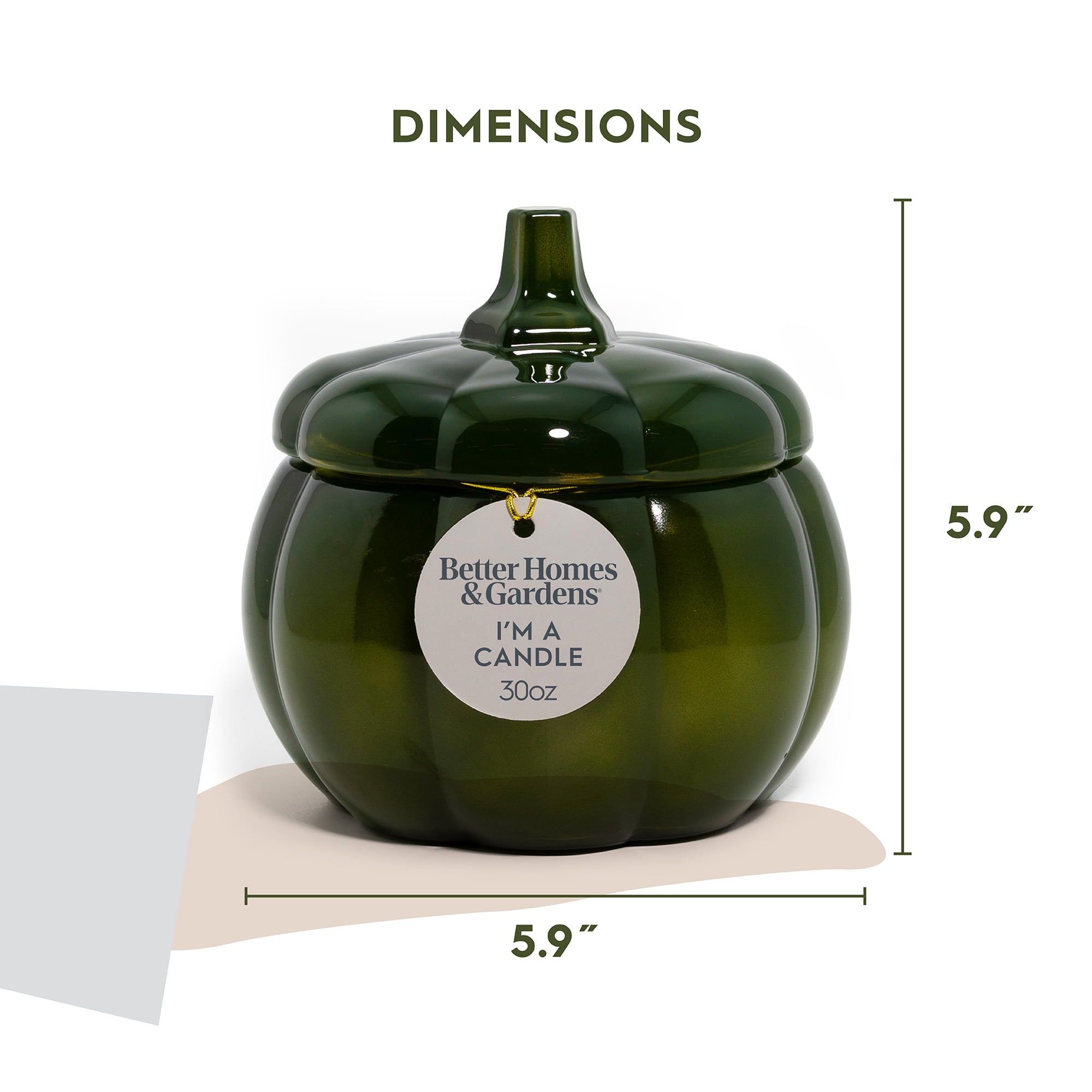 Better Homes and Gardens 3-Wick Pumpkin Jar Candle, Fresh Cut Frasier, 30 oz