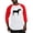 Red/White, variant on - Draft Horse Baseball Tee - Cotton Baseball Jersey, 3/4 Raglan Sleeve Shirt