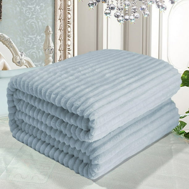 Manta Raschel de doble capa: suave, gruesa y cálida para la cama, el sofá y para disfrutar del invierno. Manta de poliéster para relajarse.