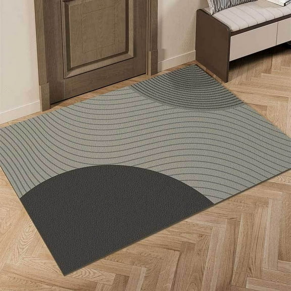 Namzi Bathroom Rug Mat , Non-Slip Plush Shaggy Bath Carpet, Machine Wash Dry, Bath Mats for Bathroom Floor, Tub and Shower, Bathroom Runner Bathmat Accessories Decor, Gray,16*24inch