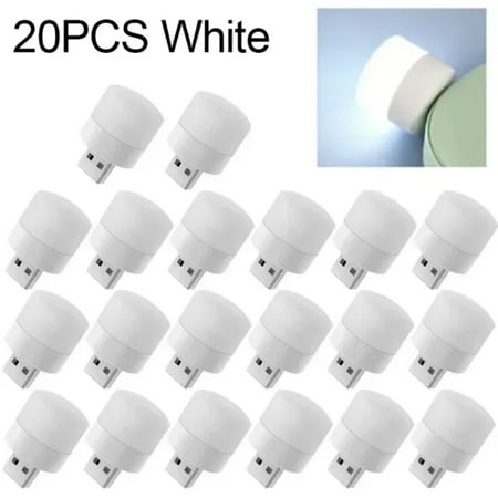 

DFDIEJZ Compact and Efficient Set of 20 Portable Mini USB Eye Protection Book Reading Lights for On-the-Go. Convenient Small Round Car Bulb Computer Mobile Power Lamps for Practical Readi