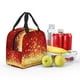 thumbnail image 5 of Easygdp Red Gold Glitter Bolsa Térmica Premium - Tela Oxford Impermeable, Gran Capacidad, Bolsillo Frontal, Unisex para Trabajo, Escuela, Actividades al Aire Libre y Picnics, 5 of 8