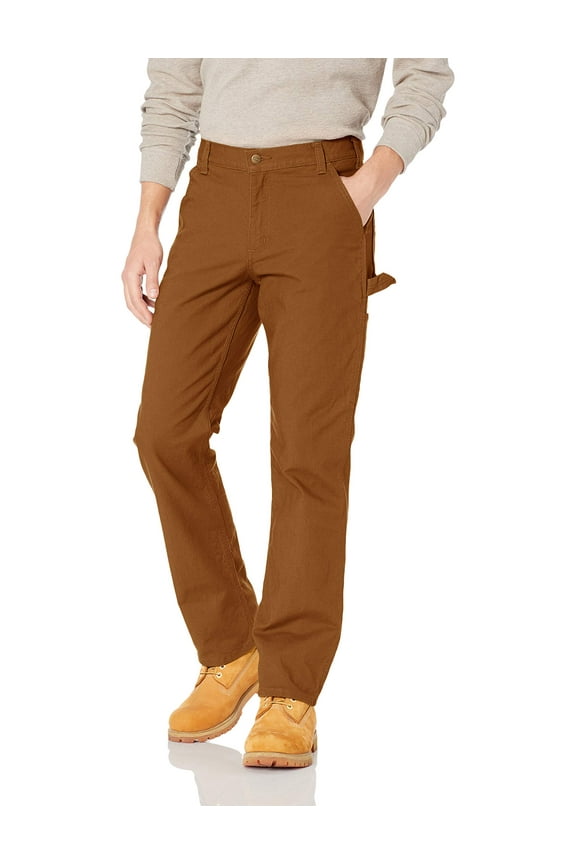 mens Rugged Flex Relaxed Fit Duck Dungaree (Big  Tall) Work Utility Pants, Carhartt Brown, 50W x 32L Big Tall US