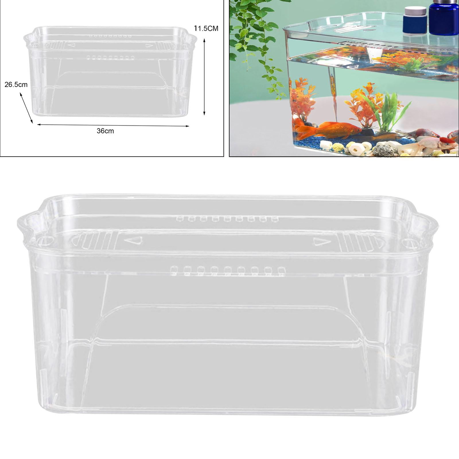 TOOYFUL Desktop Tank Bowl with Lid Ventilation Hole Portable Aquarium Tank Turtle Tank for Desks Coffee Table Living Rooms 36cmx26.5cmx11.5cm