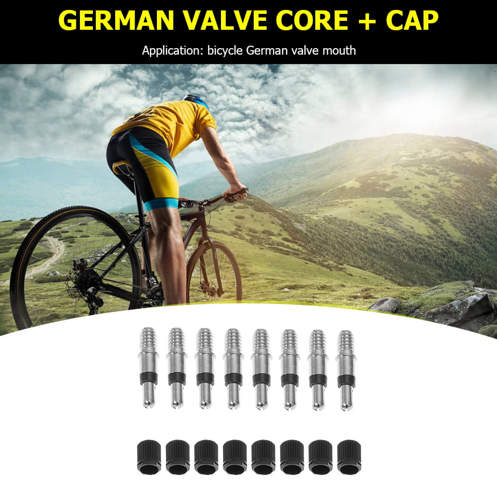 8pcs ep2 English DUNLOP Woods Valve coeurs with Caps for bike inner tube
