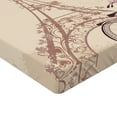 thumbnail image 2 of Ambesonne Paris Fitted Sheet, French Eiffel Tower, Twin Size, Beige, 2 of 3