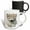 Multicolor, variant on 3drose, Floral White Wolf Illustration, 11oz Two-tone Yellow Mug