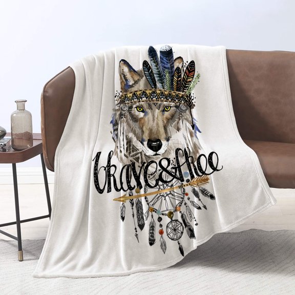 Unique Print Blanket Throw Comfortable Warm Velet Plush Fluffy Throw Blanket Perfect Gift for Couch Sofa or Bed 50"(Width) x 80"(Length)
