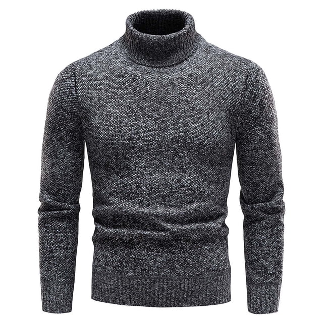 pstuiky manga larga para hombre, Suéter grueso de cuello alto para hombre con mangas largas y base cálida de punto. camisetas de hombre m