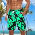 thumbnail image 2 of Pantalones Cortos para Hombre Cintura Elástica con Bolsillos Pantalones Cortos de Impresión de Moda Casual Pantalones de Playa para el Uso Diario Al Aire Libre de Primavera Verano, 2 of 5