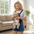thumbnail image 4 of Small Dog Backpack Carrier, Dog Sling CarrierforMedium Dogs, Adjustable Straps, Mesh Drawstring Bag, Xxxl Red, 1 Pc, Chest Carry Hiking, Pet Carrier Backpack, Small Cat, 4 of 6