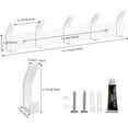 thumbnail image 3 of Coat Rack Wall Mounted ，Heavy Duty Aluminum Double Hook Coat Hook Modern Clothes Hook Rails Wall Hook Rack for Coat Hat Towel Purse Robes Mudroom Bathroom Entryway (), 3 of 7
