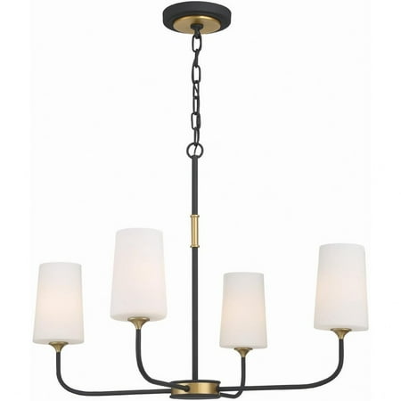 

NIL-70014-BF-MG-Crystorama Lighting-Niles - 4 Light Chandelier In Traditional Style-21.5 Inches Tall and 29 Inches Wide