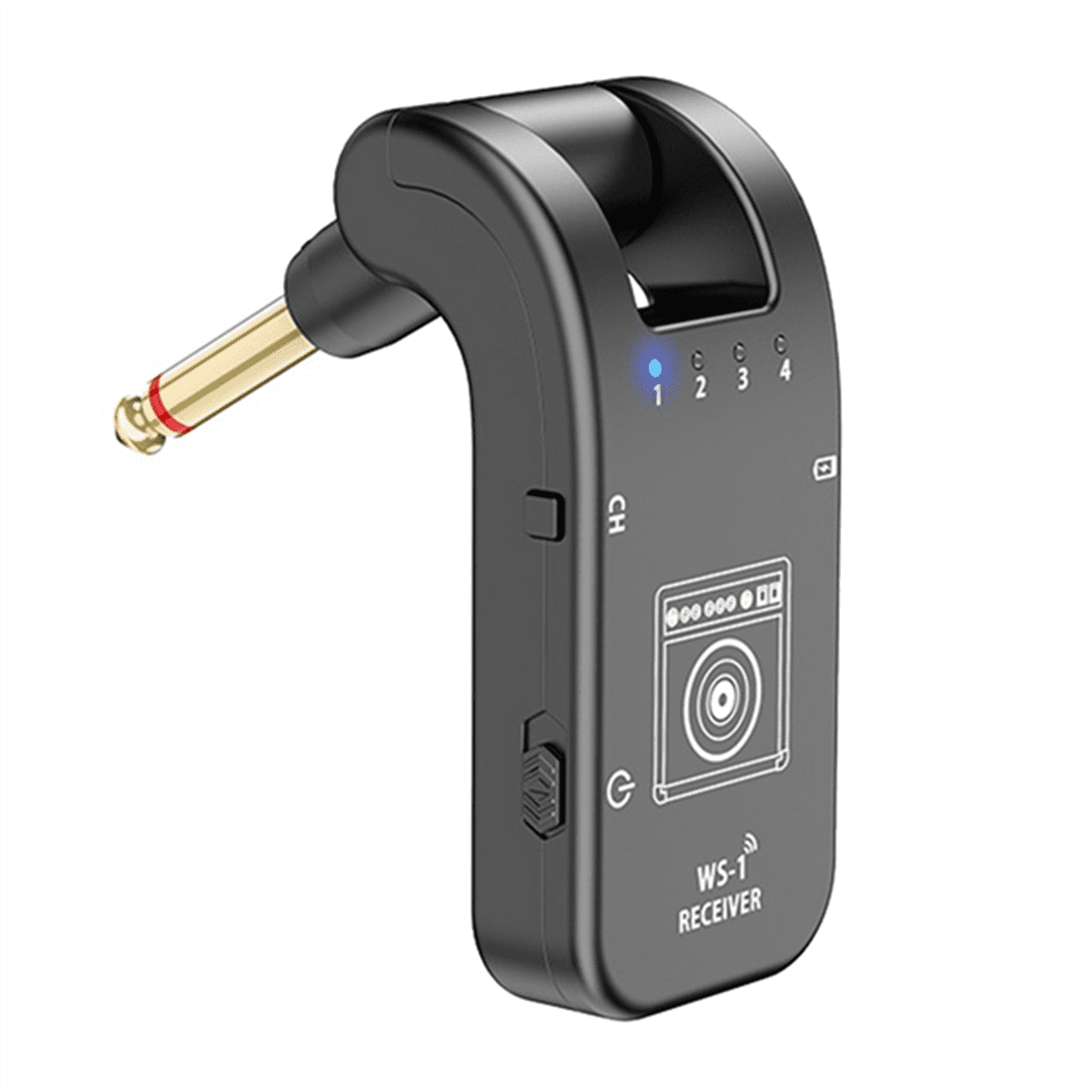 2.4G Wireless Guitar Transmitter Receiver Guitar System 48K/24bit Real-Time Transmission Rotatable Plug for Guitars,1 x Guitar System Transmitter 1 x Guitar System Receiver