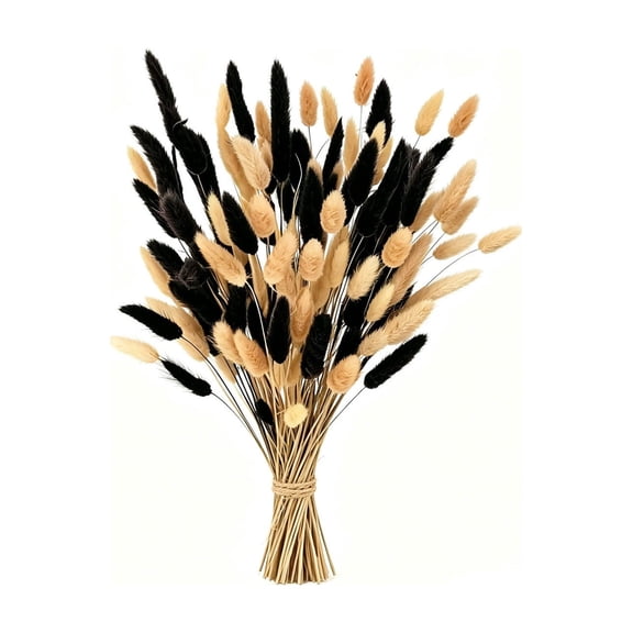 60 Pcs Fall Dried Flower Bouquet,17.72 Inch Natural Dried Pampas Grass Fall Flower Bouquets for Autumn Vase Filler | Fall Decorations Bunny Tail Grass for Table Wedding Decor