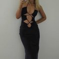 thumbnail image 1 of Vestido Largo Vestido de playa para mujer Vestido ajustado sexy sin espalda Clubwear Vestido largo (Negro M) Ygjytge para Mujer Negro T M, 1 of 8